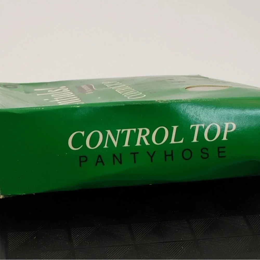 No Nonsense Control Top Pantyhose Tan Sheer Toe Queen 3 One Pair NWT